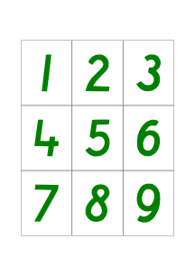 Number Cards full size